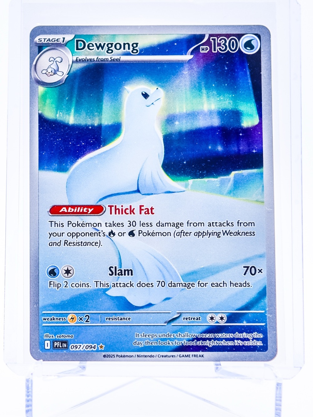 Pokemon Card Dewgong 097/094 Illustration Rare Phantsmal Flames NM